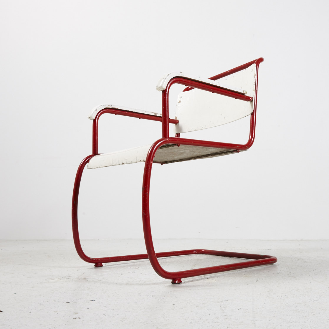 Piros-fehér Bauhaus karosszék - Image 8