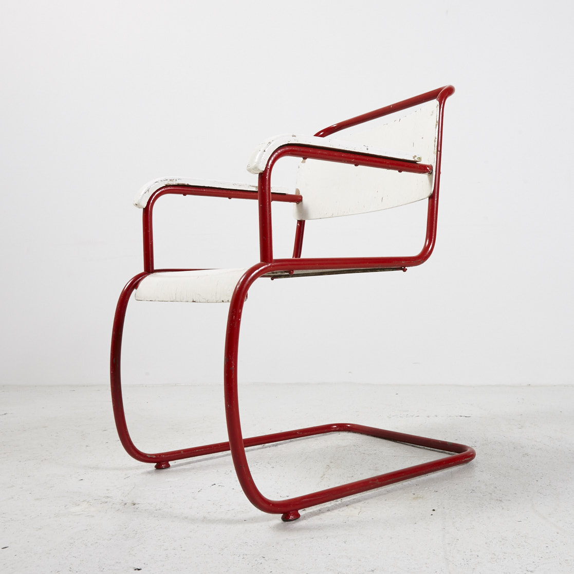 Piros-fehér Bauhaus karosszék - Image 9