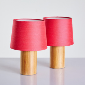 Svéd teak asztali lámpa