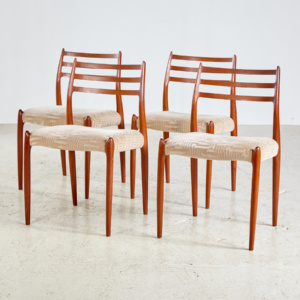 Model 78 dining chairs by Niels O. Møller for J.L. Møllers, Set of 4