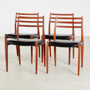 Model 78 dining chairs by Niels O. Møller for J.L. Møllers, Set of 4