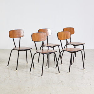 School chair on metal frame