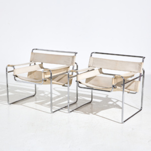 Model B3 /  Wassily chair by Marcel Breuer for Gavina, Set of 2