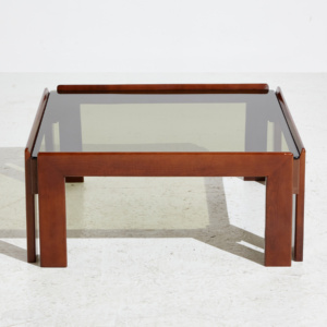 Walnut coffee table by Afra & Tobia Scarpa for Cassina