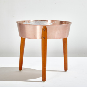 Aluminum plant holder on beech legs