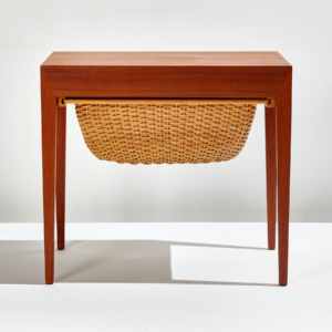 Teak sewing table by Severin Hansen for Haslev Møbelfabrik