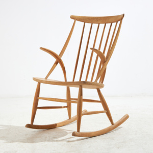 IW3 beech rocking chair by Illum Wikkelsø for Niels Eilersen