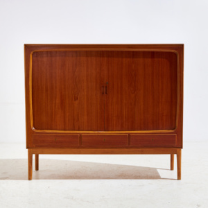 Teak and beech highboard