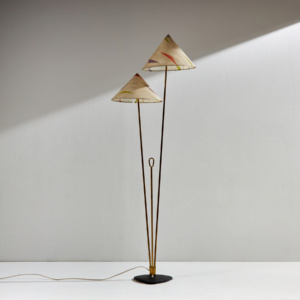 Brass floor lamp by Rupert Nikoll