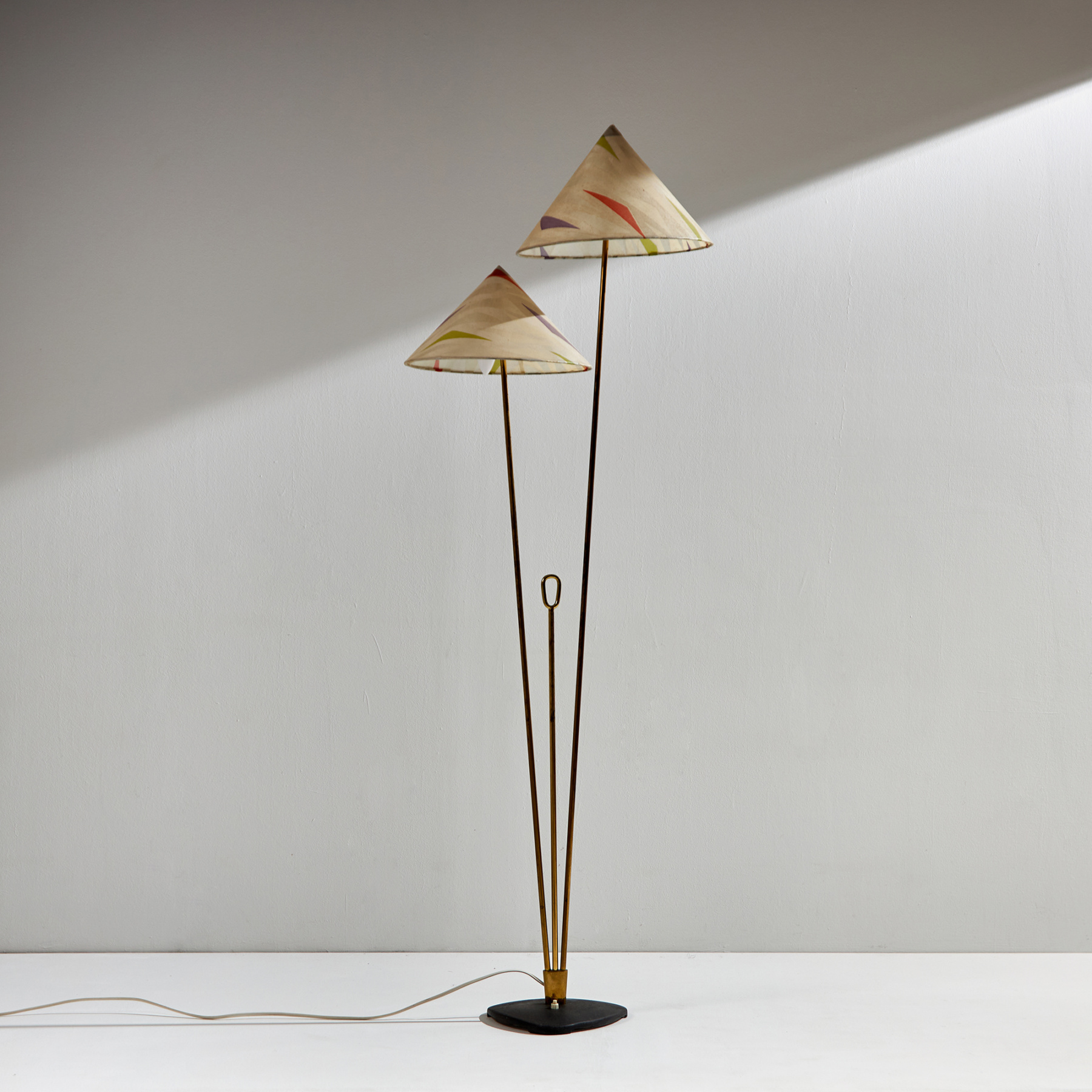 Brass floor lamp by Rupert Nikoll