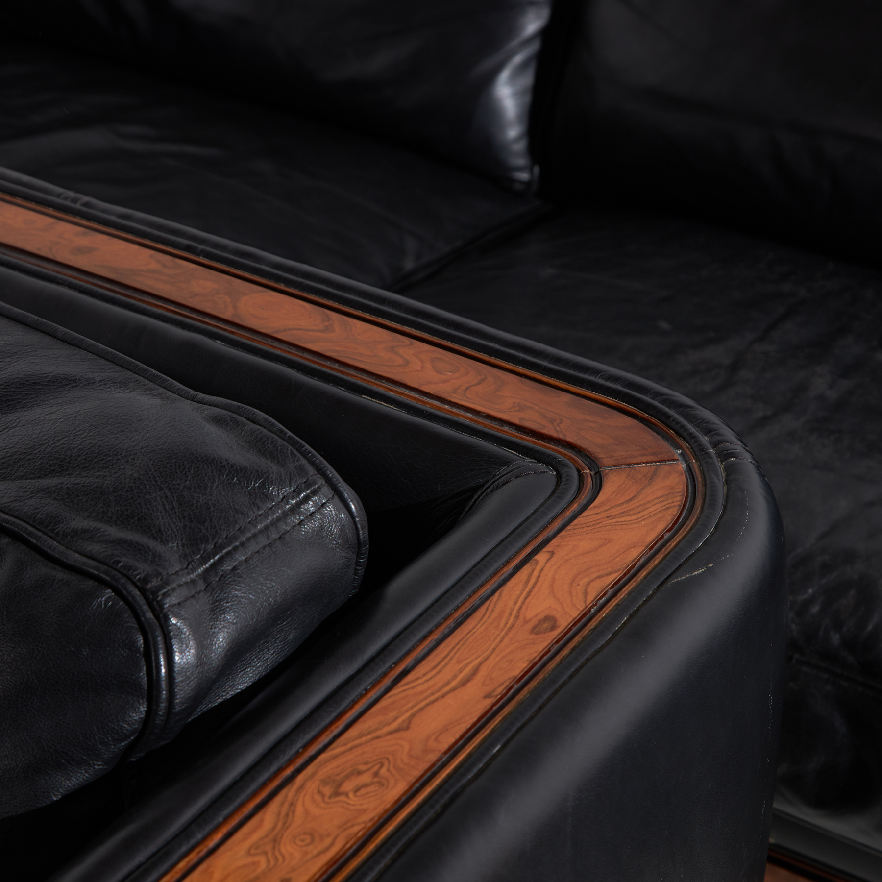 New York leather sofa set by Alberto Nieri for Galeria Nieri, Set of 3 - Image 2