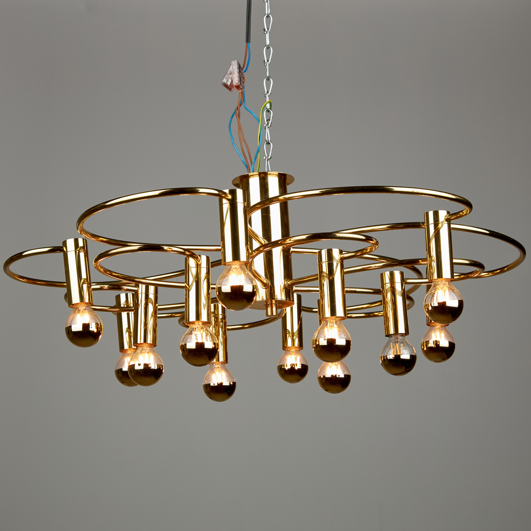 Hans Wilfried Hegger sárgaréz mennyezeti csillár - Image 2