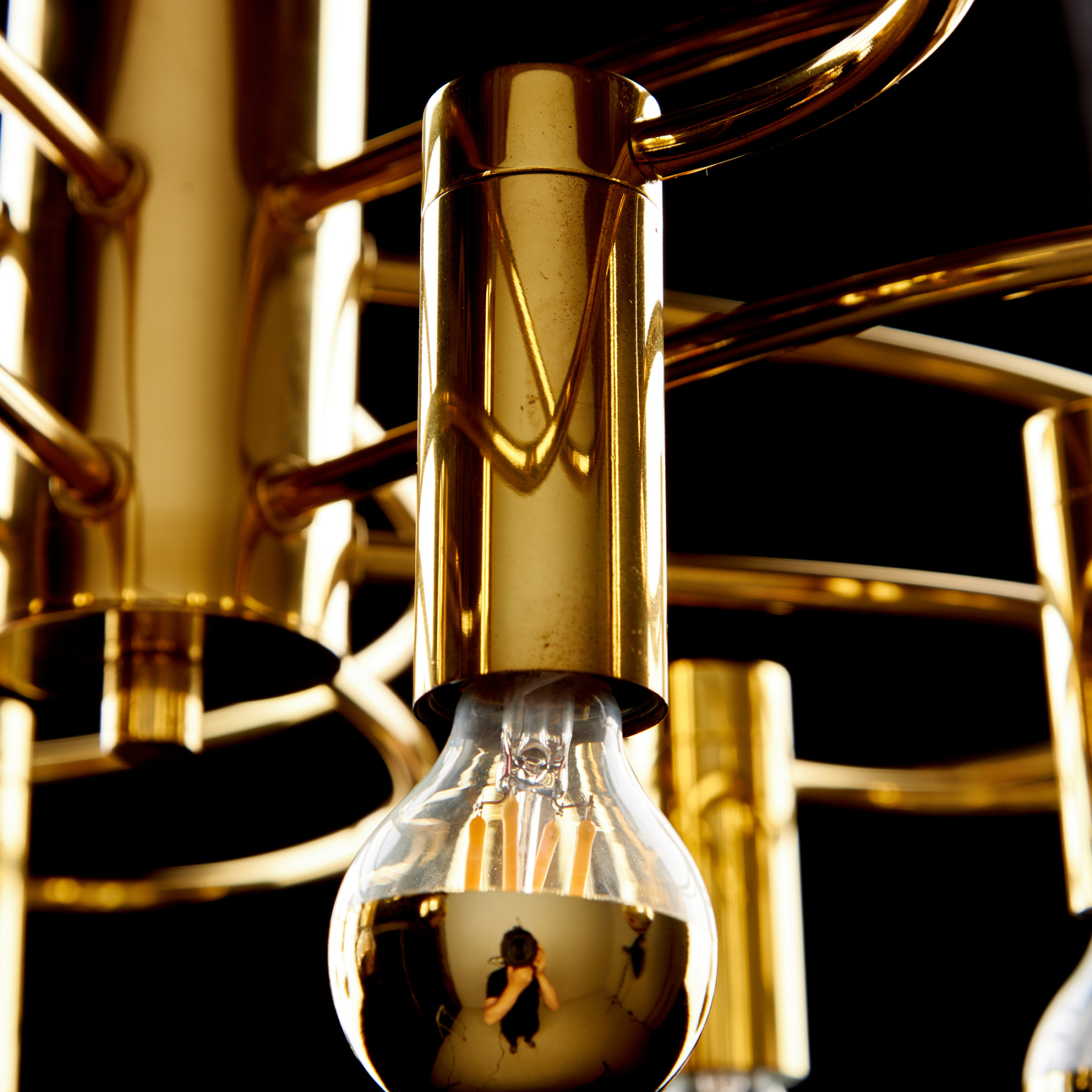 Hans Wilfried Hegger sárgaréz mennyezeti csillár - Image 4