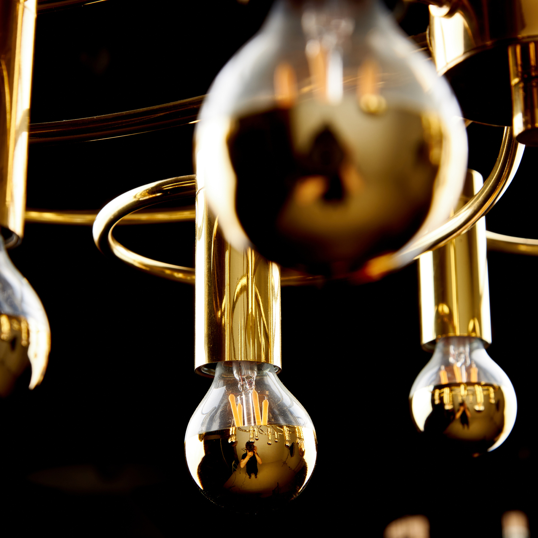 Hans Wilfried Hegger sárgaréz mennyezeti csillár - Image 5