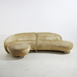 Velvet corner sofa by Roberto Lazzeroni for IPE Cavalli