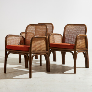 Bamboo and rattan armchair