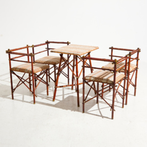 Austrian bamboo set by J. Kothgassner - Bambus & Phantasie-Möbel, Set of 5