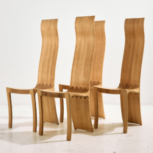Kragenæs solid ash dining chair by Walther Nielsen, Set of 4