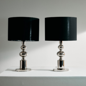 Chrome table lamp, Set of 2
