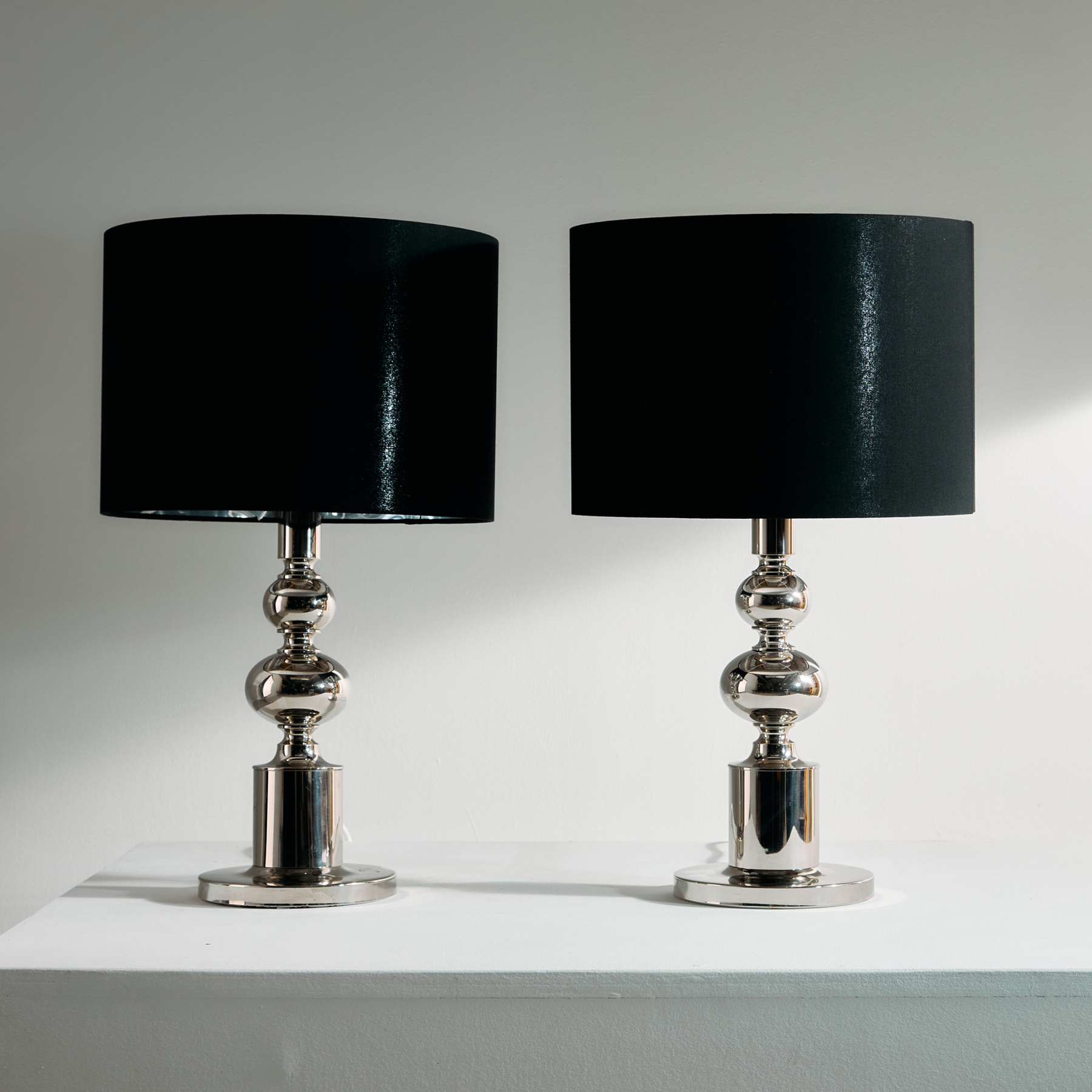 Chrome table lamp, Set of 2