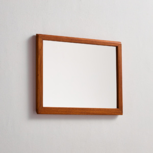 Teak framed mirror