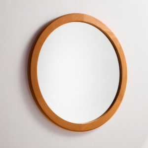 Beech framed mirror by Aksel Kjersgaard
