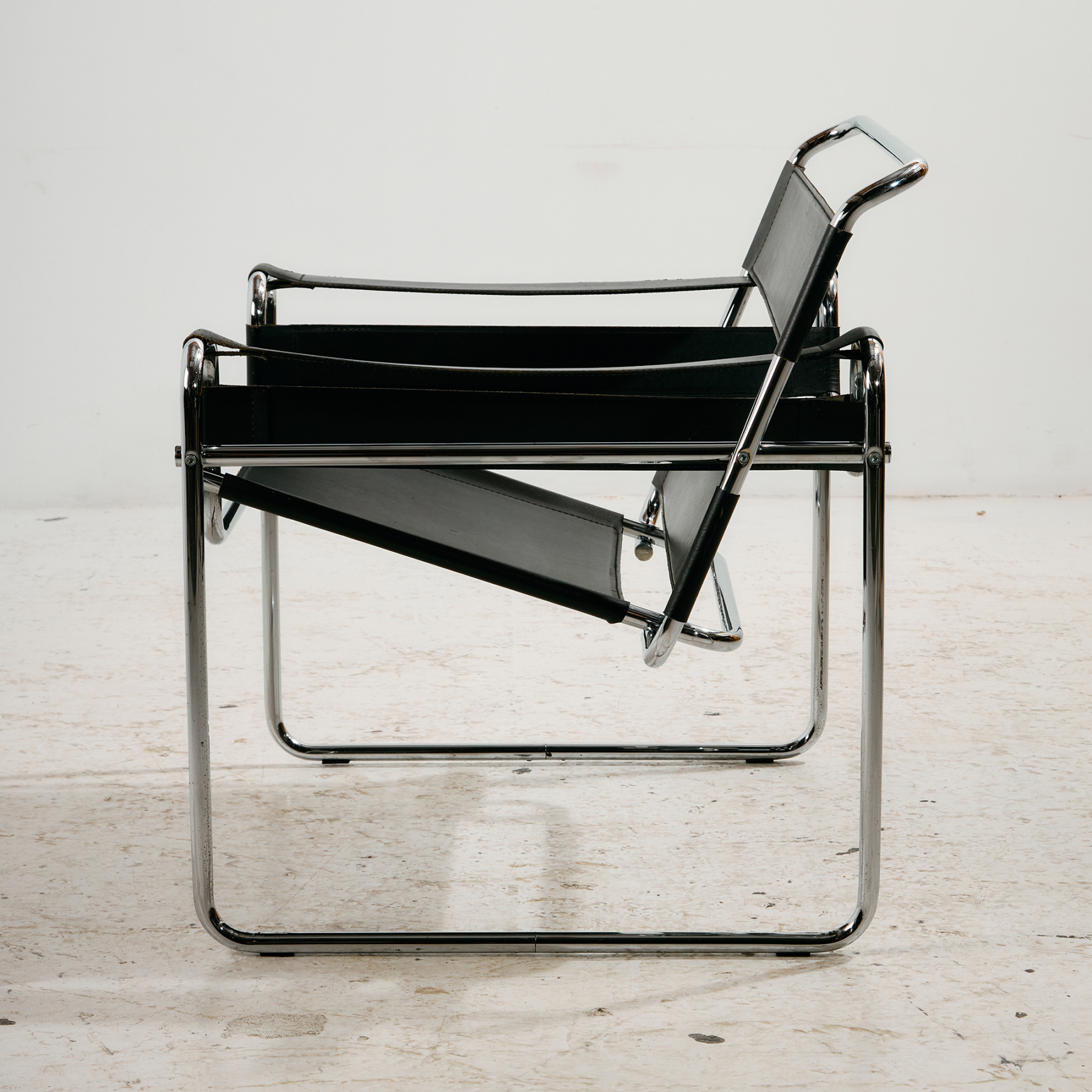 Bauhaus stílusú hajlított króm csővázas szék - Image 3