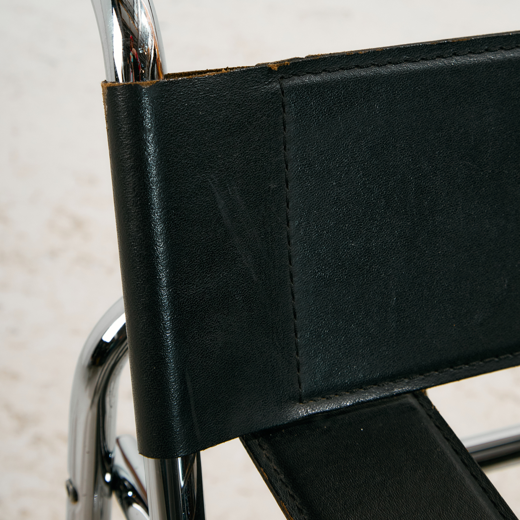 Bauhaus stílusú hajlított króm csővázas szék - Image 22