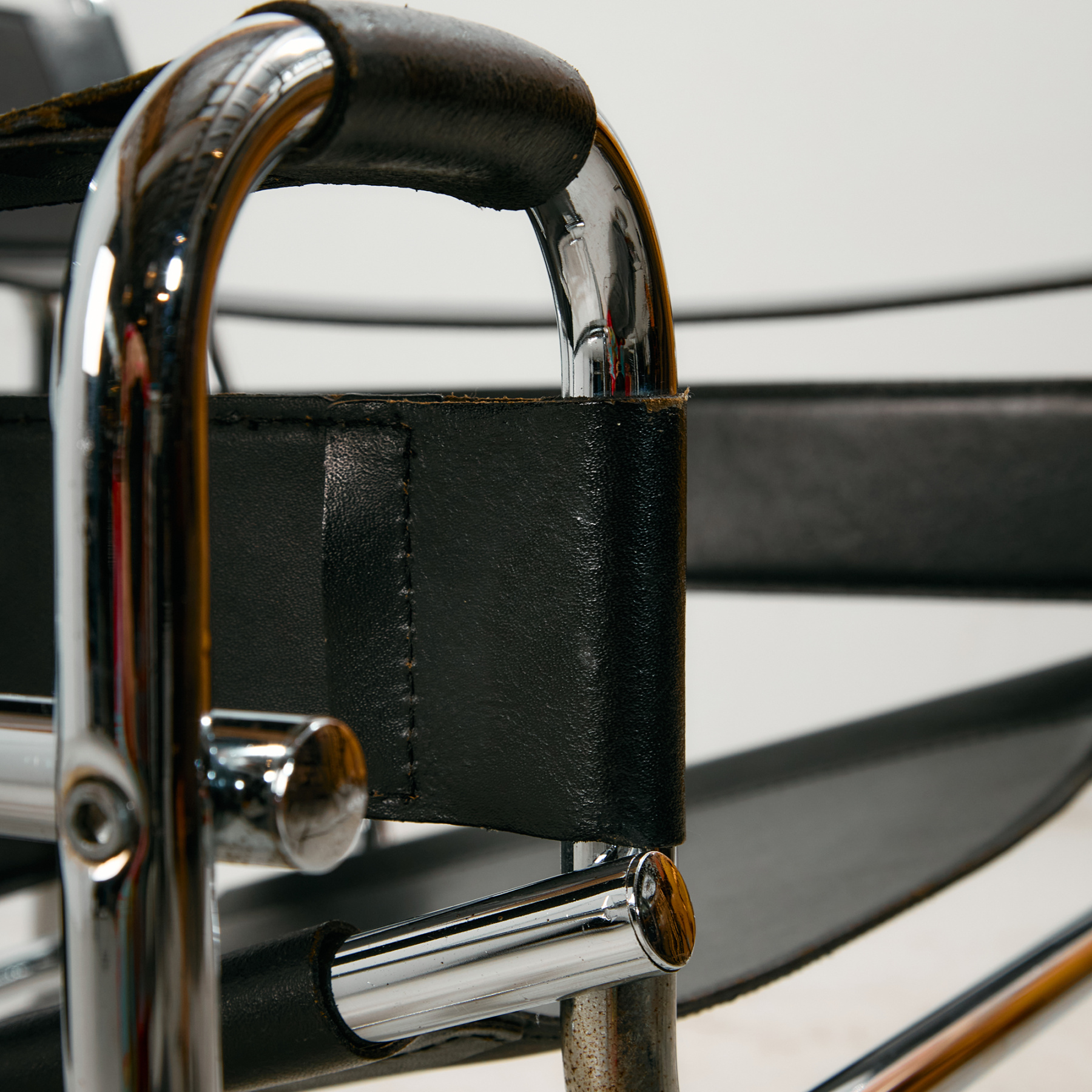 Bauhaus stílusú hajlított króm csővázas szék - Image 24