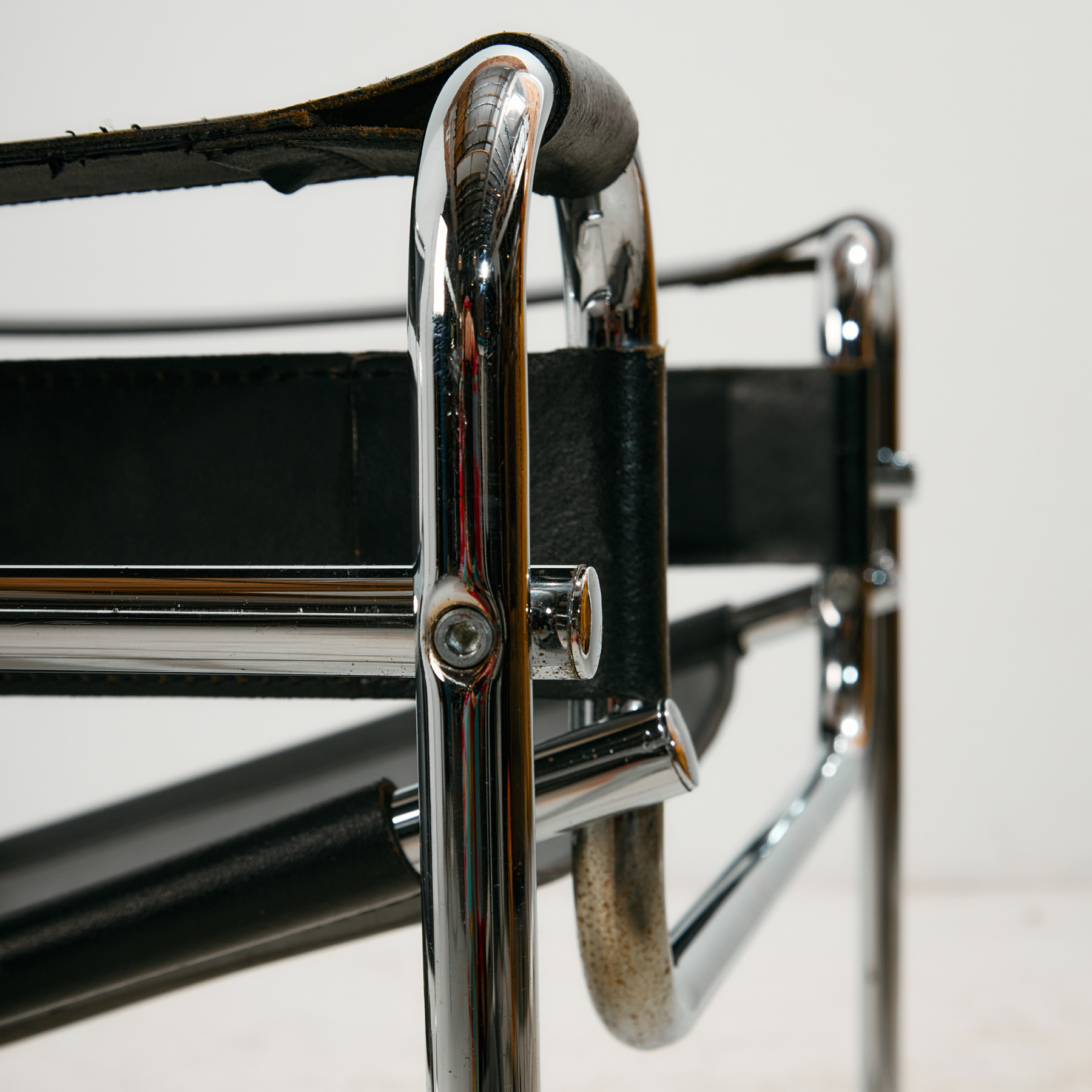 Bauhaus stílusú hajlított króm csővázas szék - Image 25