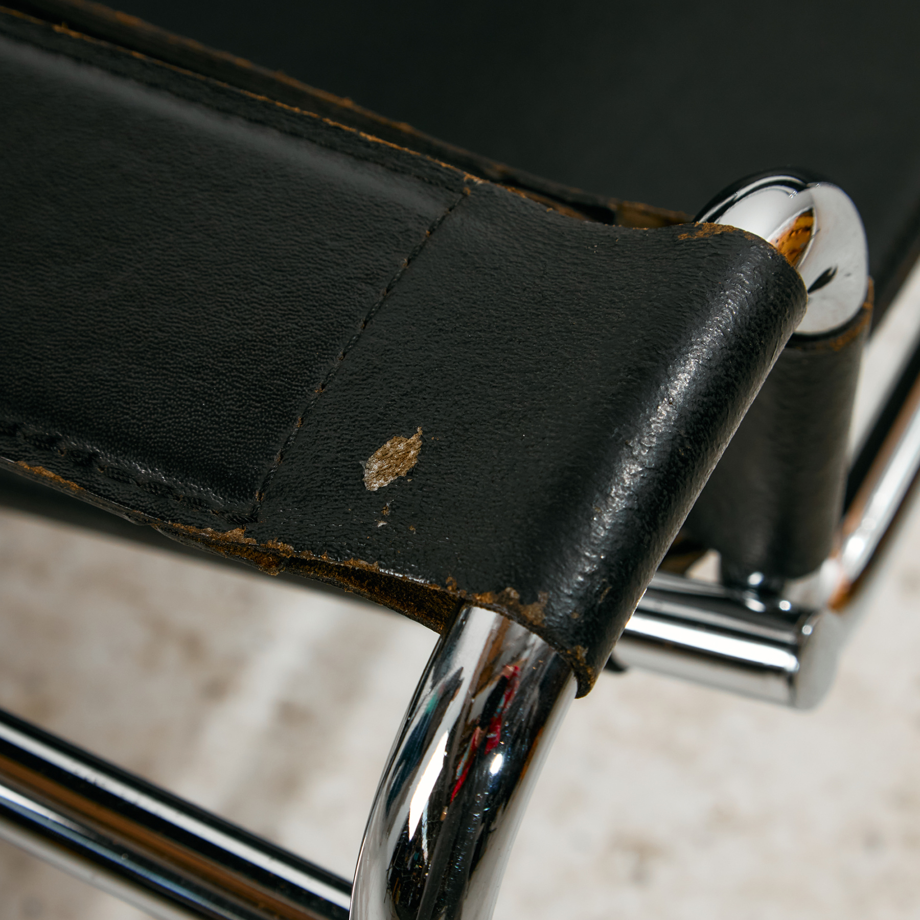 Bauhaus stílusú hajlított króm csővázas szék - Image 7