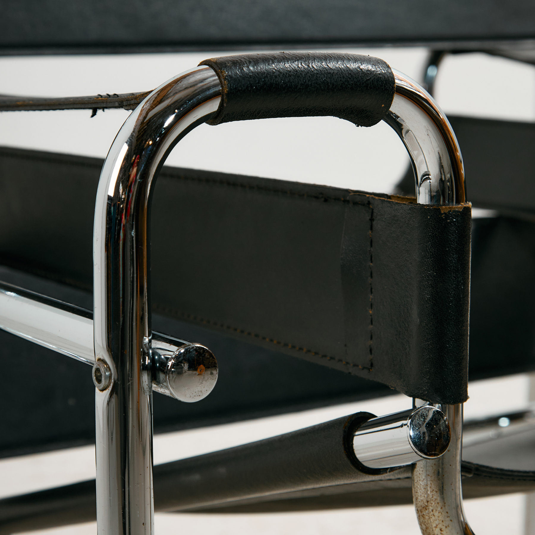 Bauhaus stílusú hajlított króm csővázas szék - Image 8