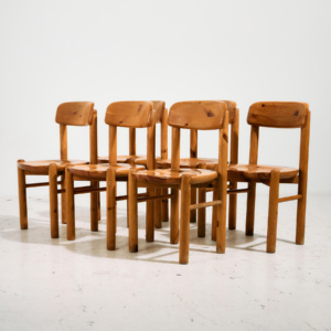 Pine dining chair by Rainer Daumiller for Hirtshals Savvaerk, Set of 6