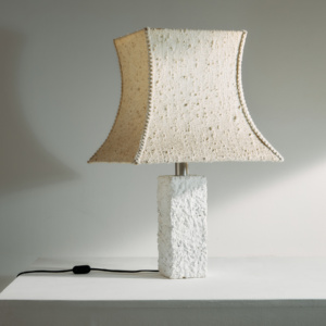 Brutalist concrete table lamp