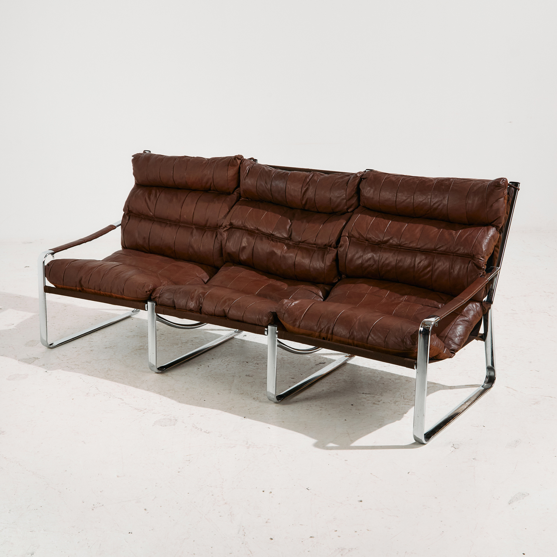 Bőr ülőgarnitúra, 3 darabos szett - Image 3