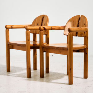 Pine armchair by Rainer Daumiller for Hirtshals Savvaerk, Set of 2