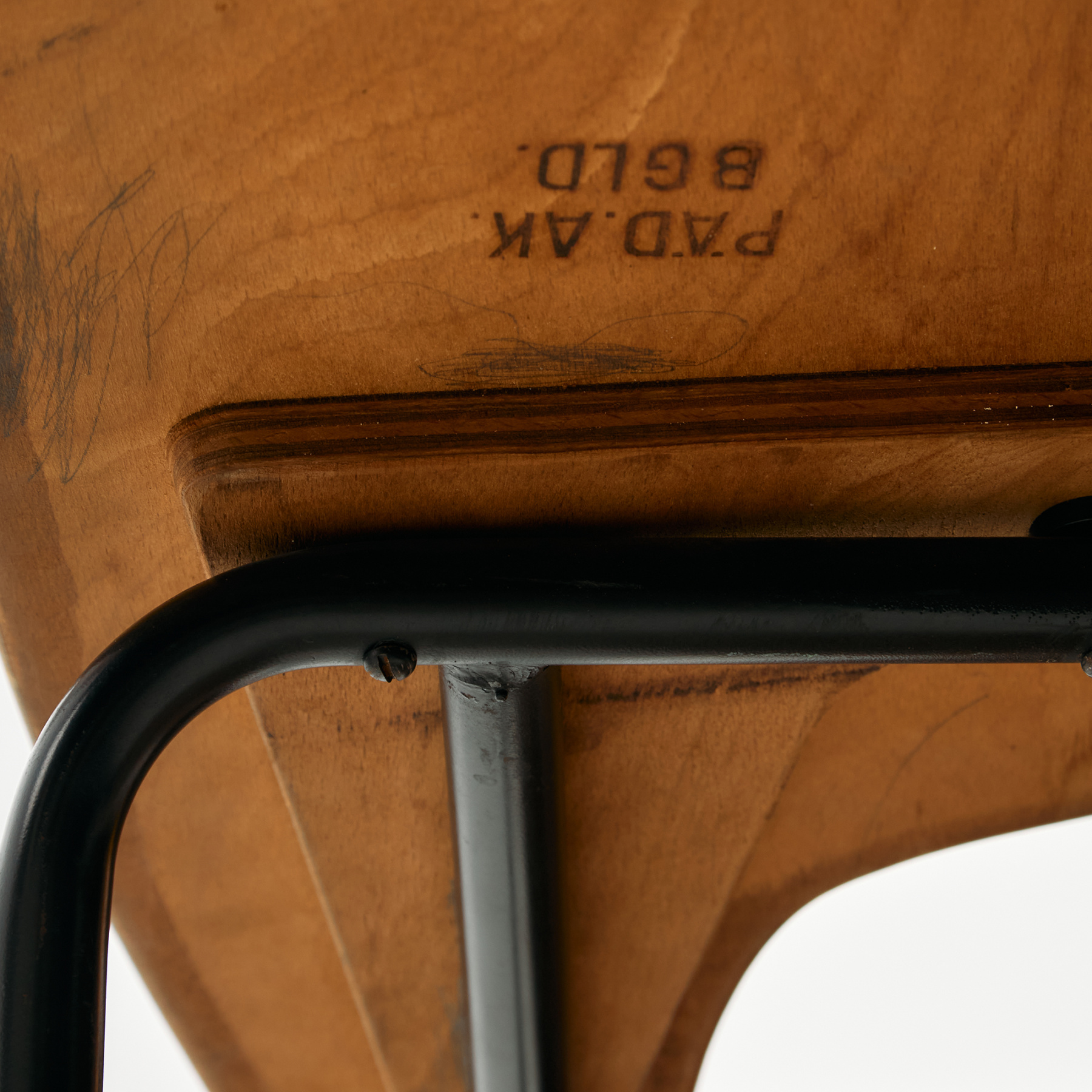 Teak chair with writing tablet - Image 18