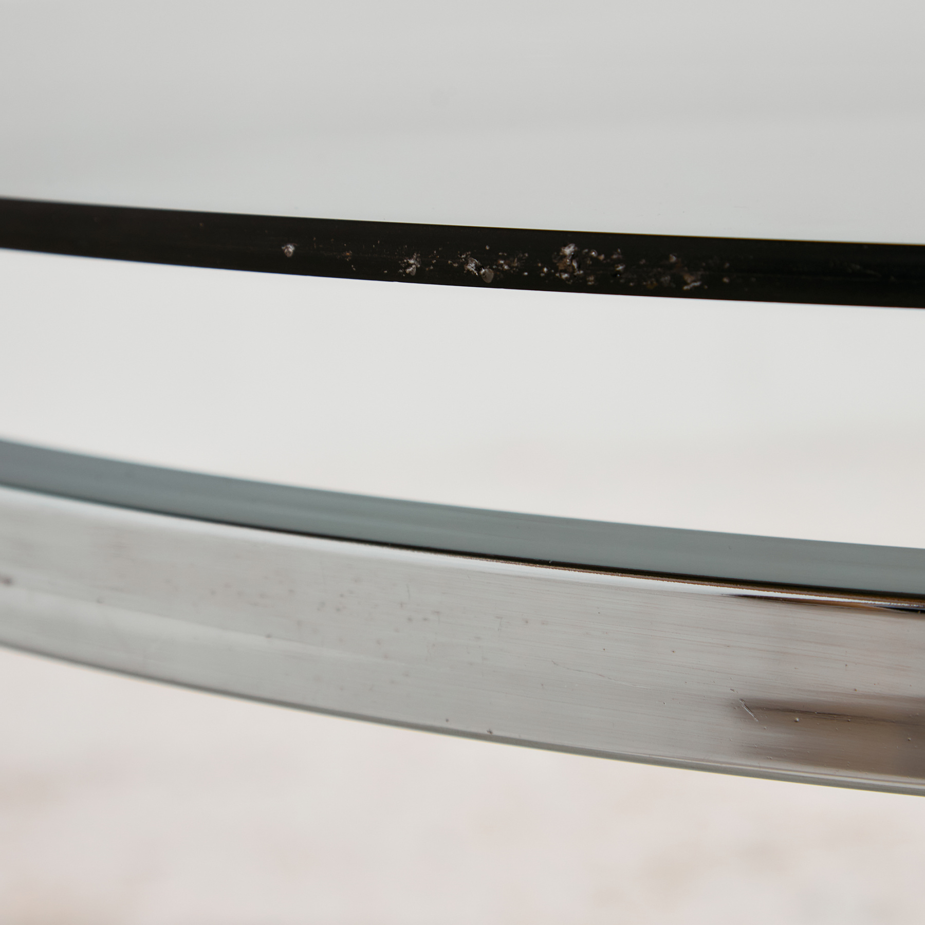 Chrome and glass coffee table - Image 2