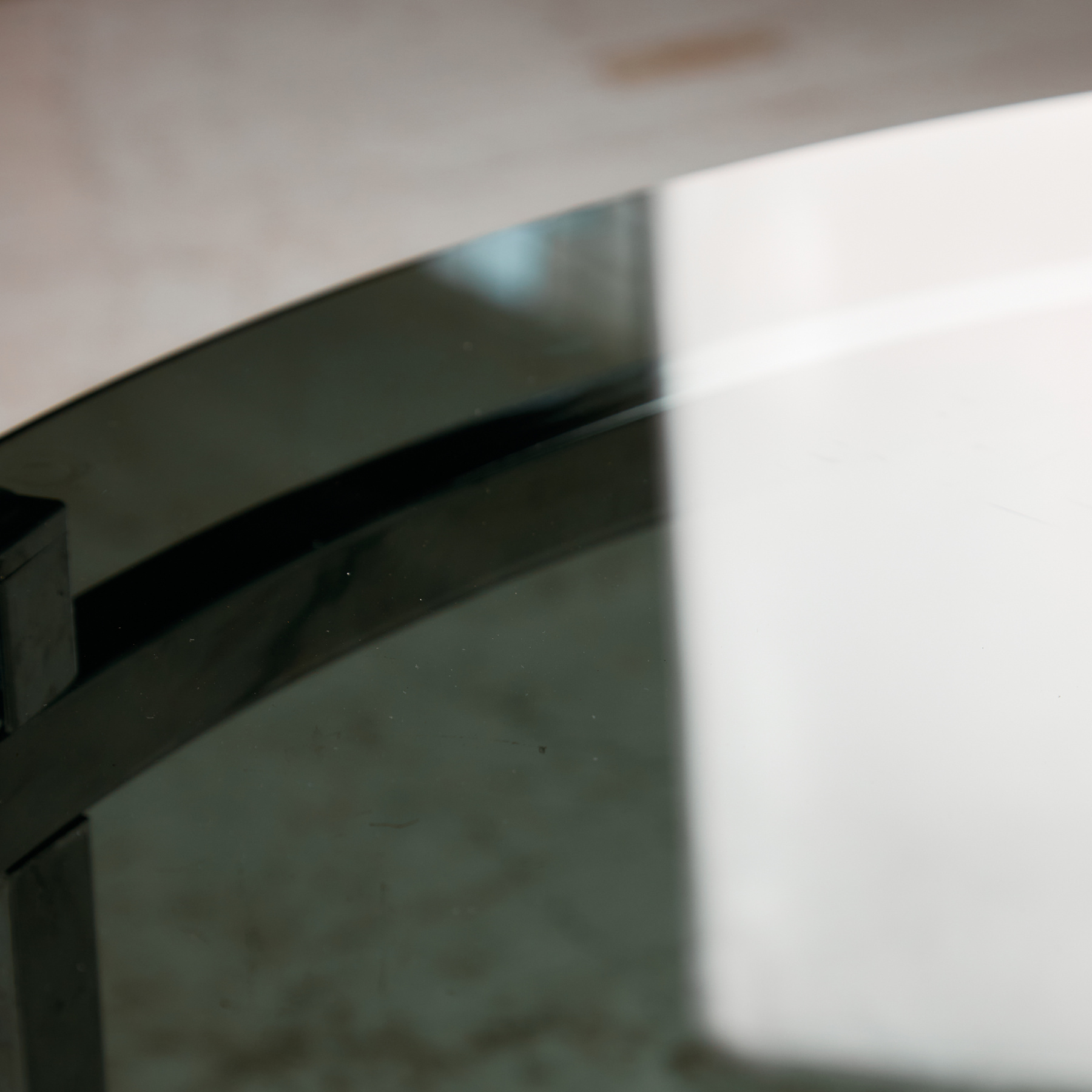 Chrome and glass coffee table - Image 16