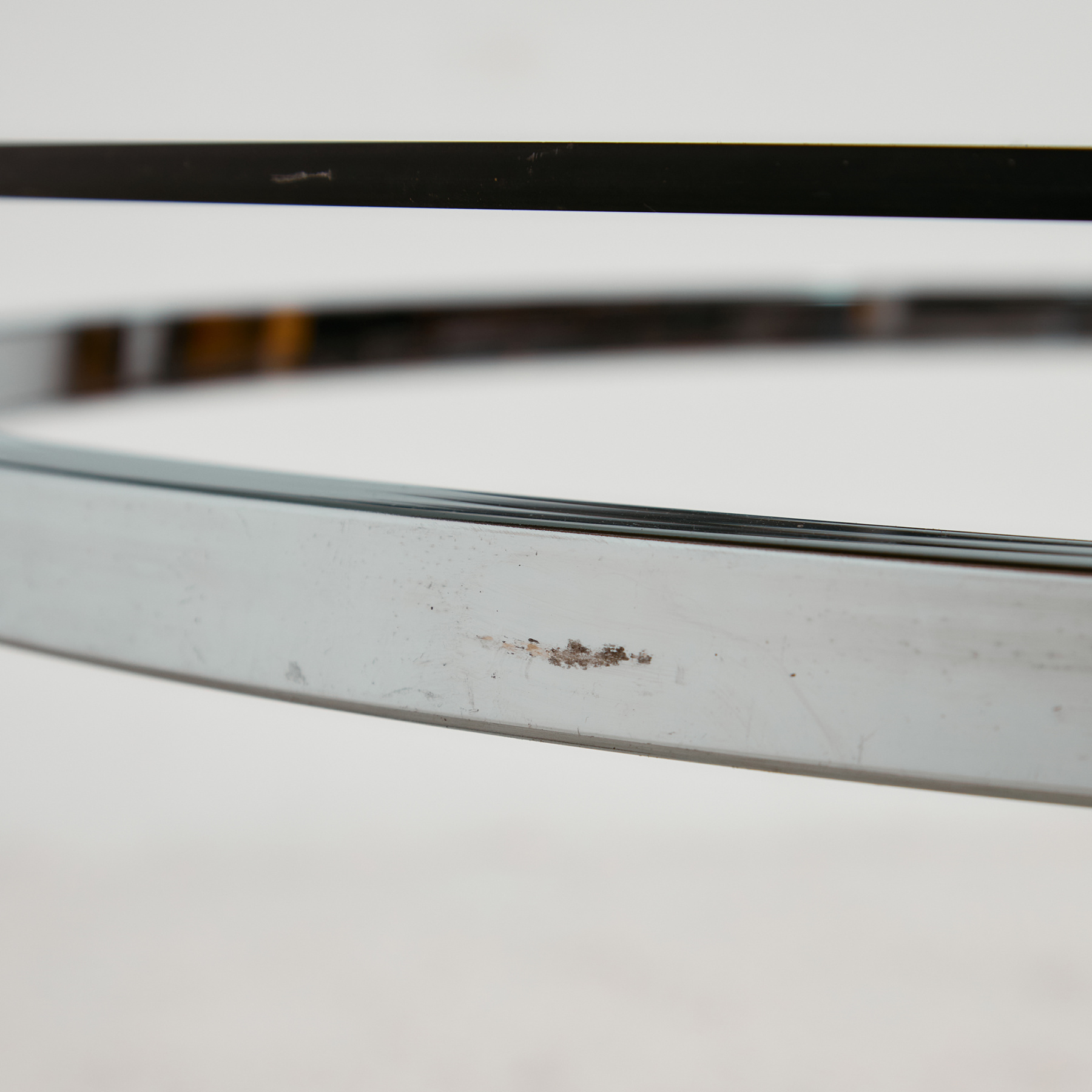 Chrome and glass coffee table - Image 3