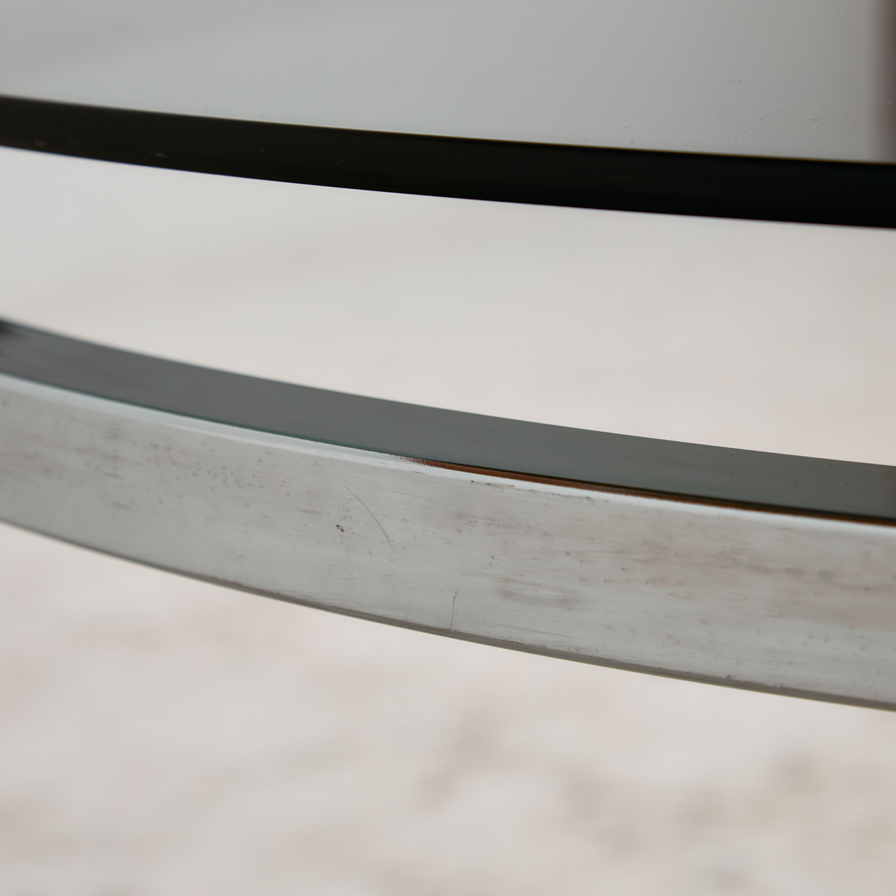 Chrome and glass coffee table - Image 4