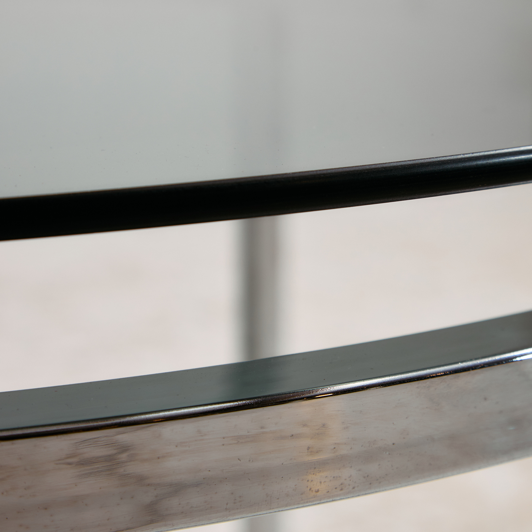 Chrome and glass coffee table - Image 6