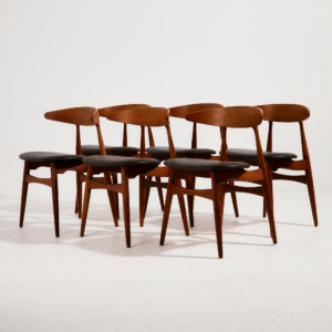 CH33 teak dining chair by Hans J. Wegner for Carl Hansen & Søn, Set of 6