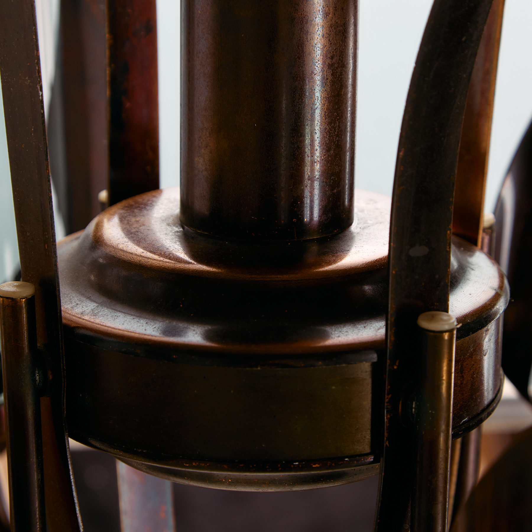 Réz és üveg csillár - Image 13