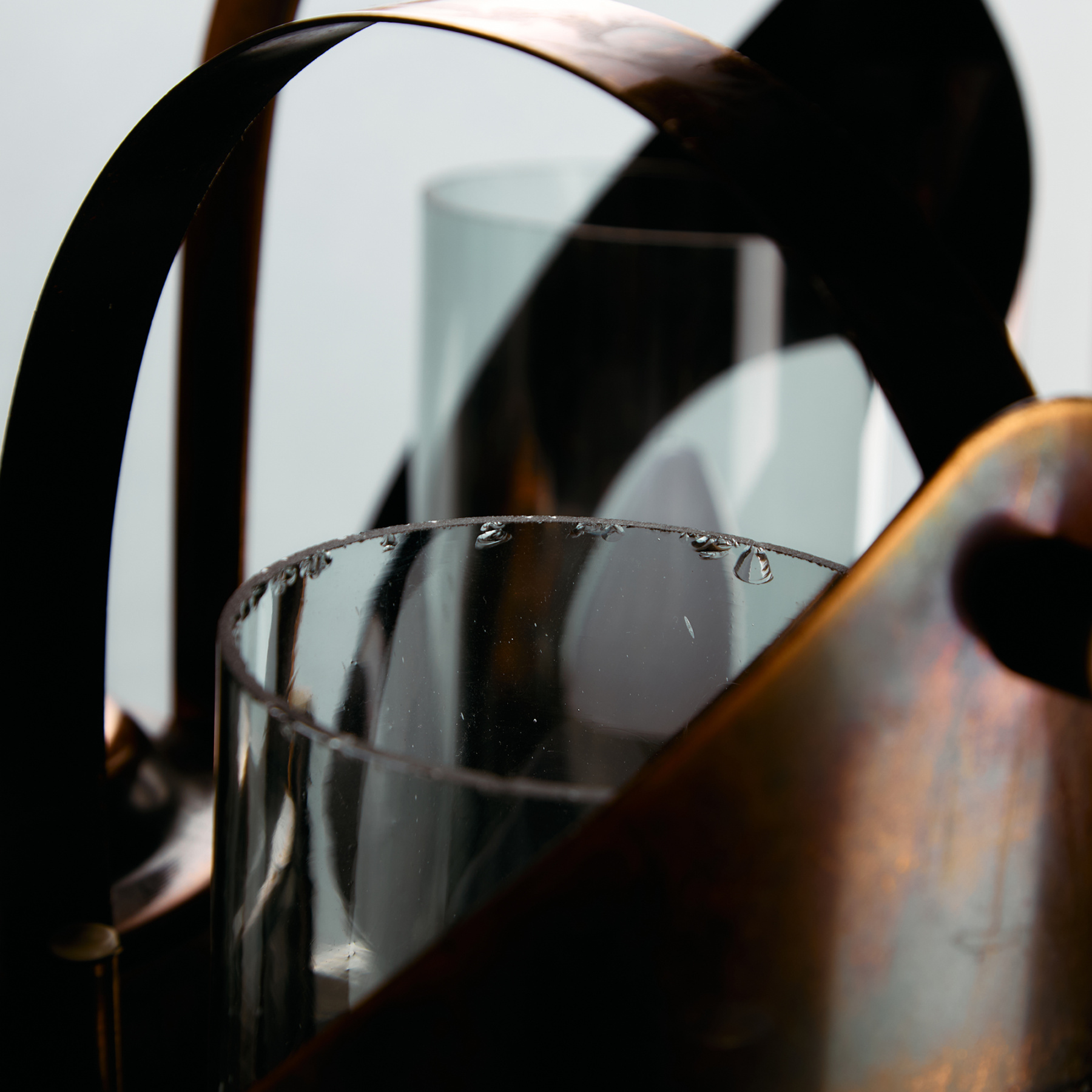 Réz és üveg csillár - Image 15