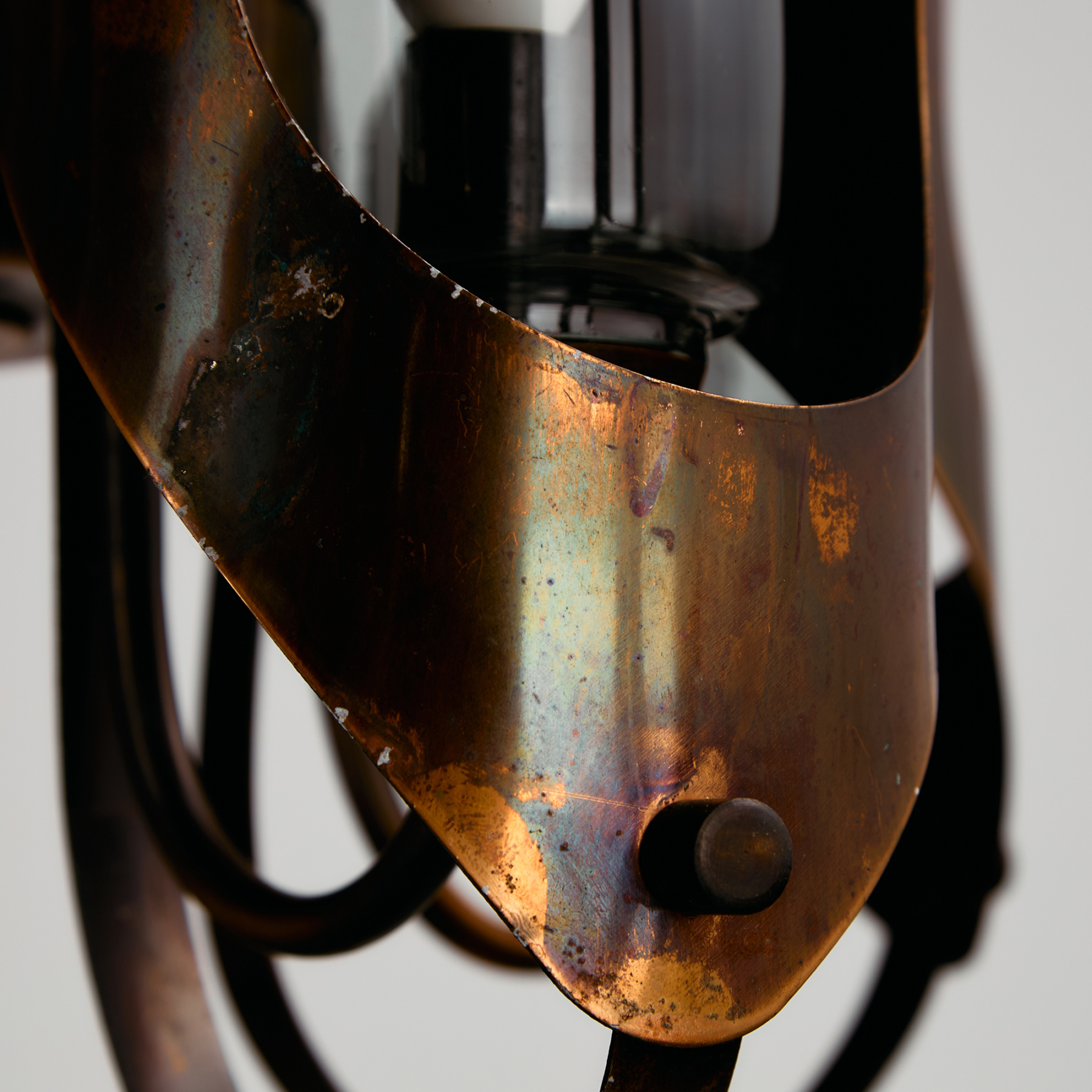 Réz és üveg csillár - Image 5