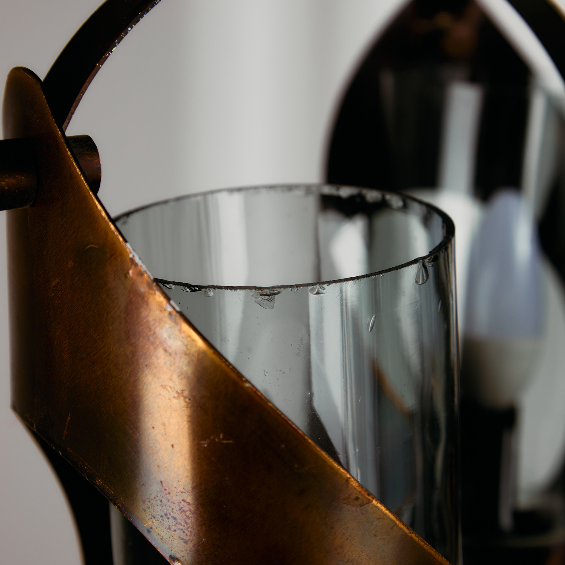 Réz és üveg csillár - Image 8