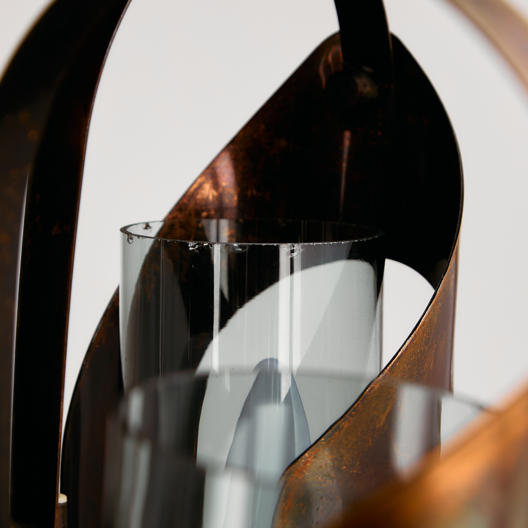 Réz és üveg csillár - Image 10