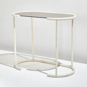 Console table with tubular frame