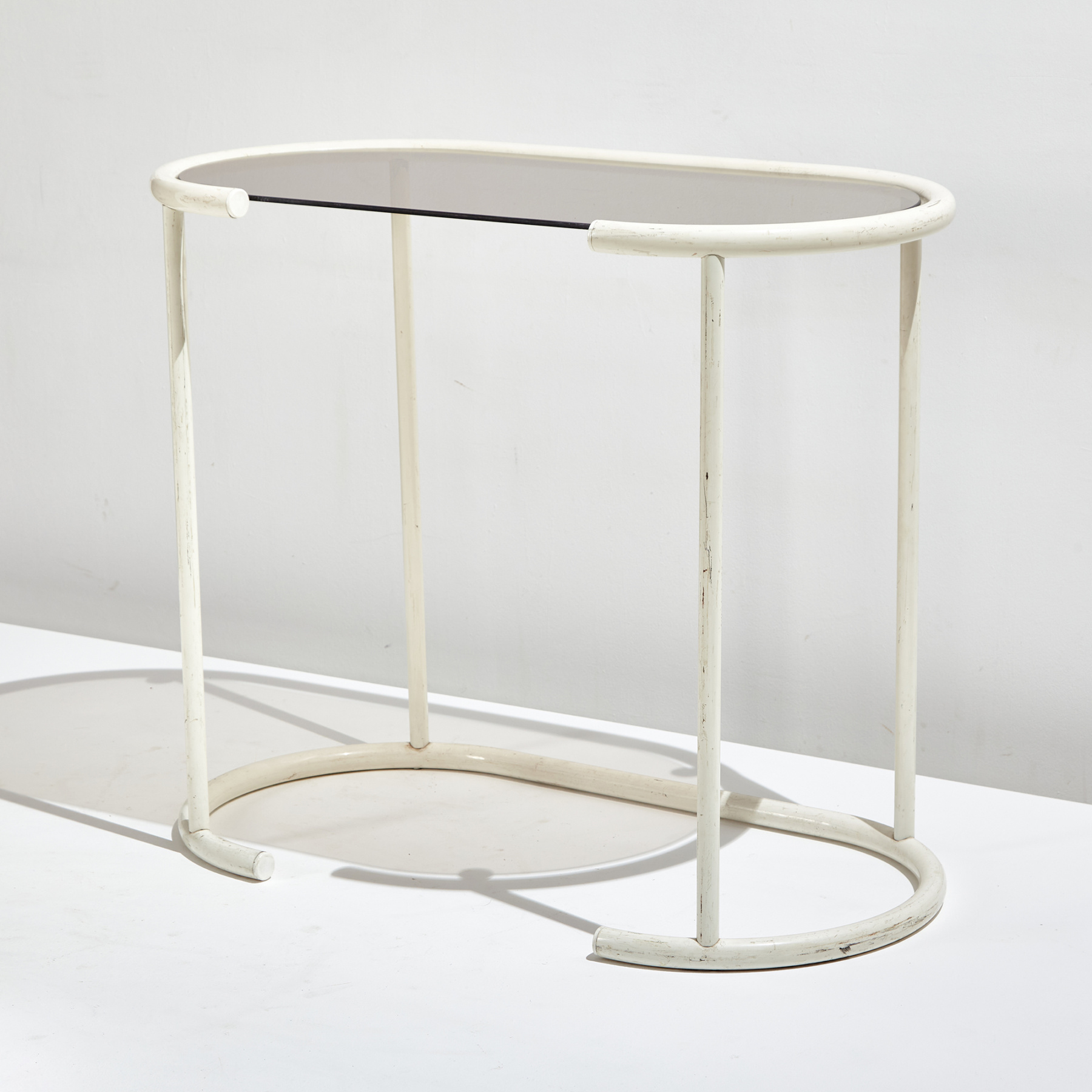 Console table with tubular frame